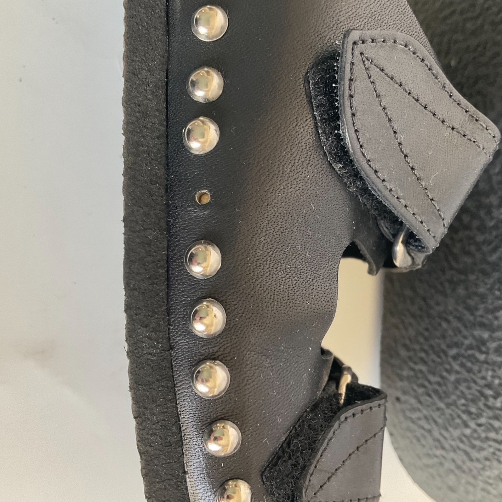 IRO Paris Kondo Mules Studded Leather Slip on Double Strap Sandals New $465 - Picture 3 of 10